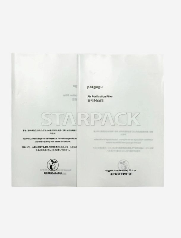 Vollst&auml;ndig biologisch abbaubarer Flachbeutel