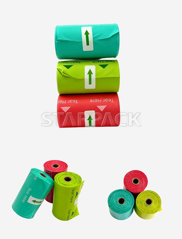 Vollst&auml;ndig biologisch abbaubare Flachbeutel auf Rolle