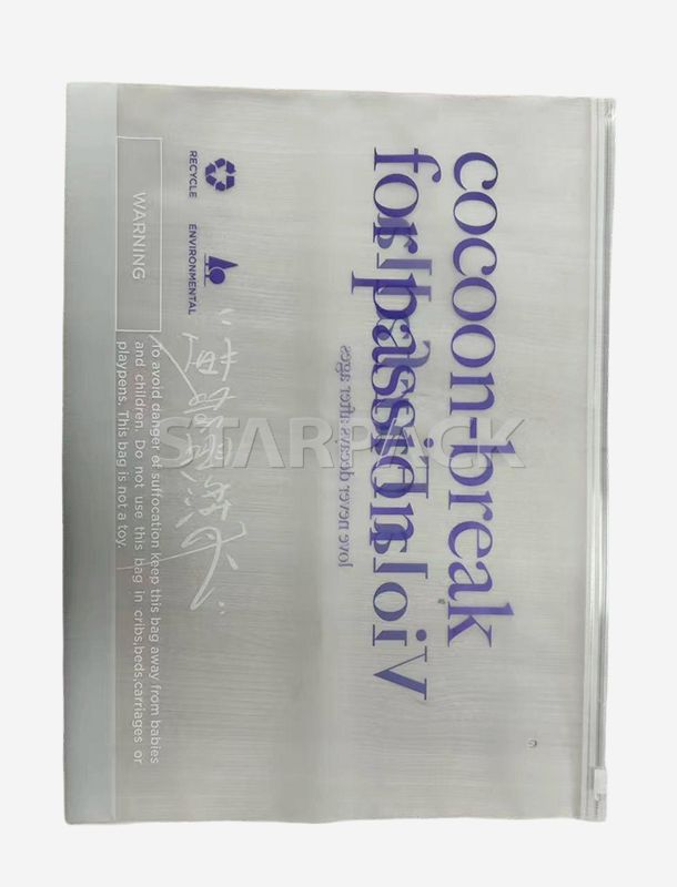 GRS-zertifizierte, durchsichtige PCR-Recyclingbeutel mit Rei&szlig;verschluss